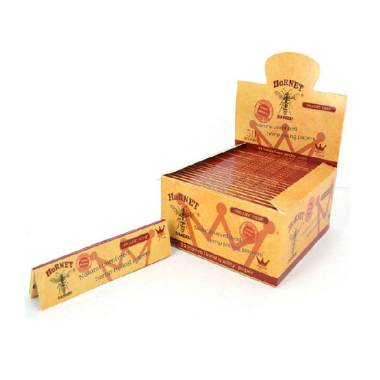 50 Hornet Brown King Size Organic Rolling Papers