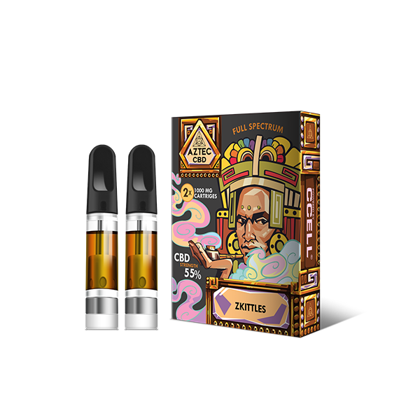 Aztec CBD 2 x 1000mg Cartridge Kit - 1ml