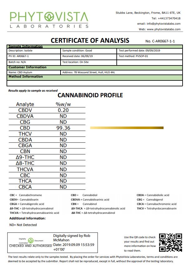 CBD Asylum 2000mg CBD Pro Oil 20ml