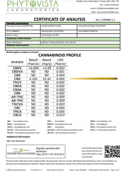 CBD Asylum 1000mg CBD 100ml Moisturising Cream