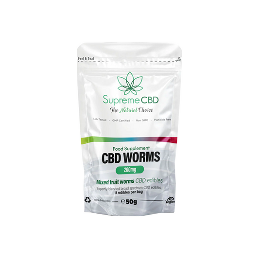 Supreme CBD 200mg CBD Gummy Worms Grab Bag - 50g