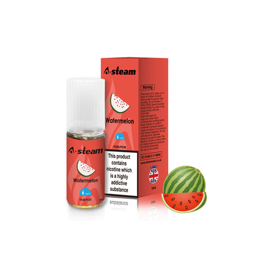 A-Steam Fruit Flavours 18MG 10ML (50VG/50PG)