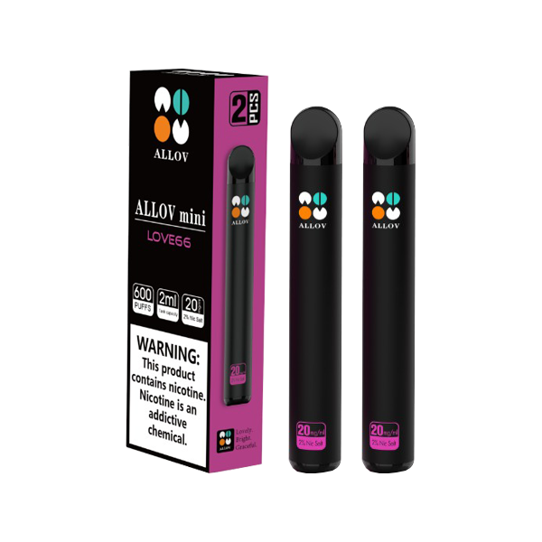 20mg Allov Mini Disposable Vape Device Twin Pack 1200 Puffs