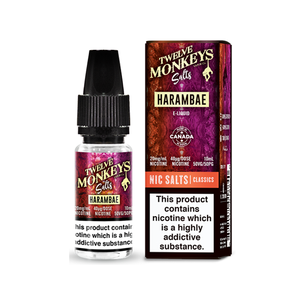 10mg Twelve Monkeys Classics 10ml Nic Salt (50VG/50PG)