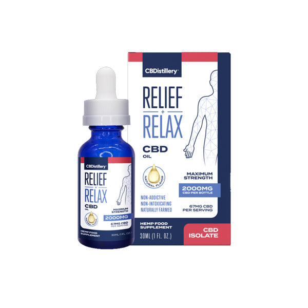 CBDistillery 2000mg CBD Relief + Relax Oil Max 30ml