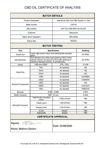 Naturecan 30% 9000mg CBD Broad Spectrum MCT Oil 30ml