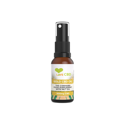 Love CBD 500mg Gold CBD Oil Spray - 20ml