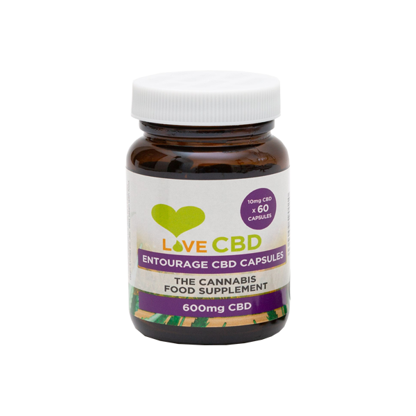 Love CBD 600mg Entourage CBD Capsules - 60 Caps