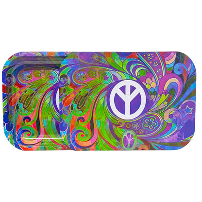 Large Mixed Design Magnetic Metal Rolling Trays with Lid