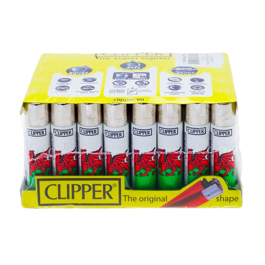 40 Clipper Refillable Classic Lighters Wales Flag - CL5C047UKH