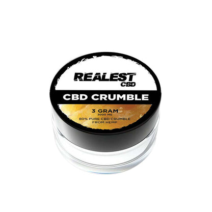 Realest CBD 3000mg 80% Broad Spectrum CBD Crumble