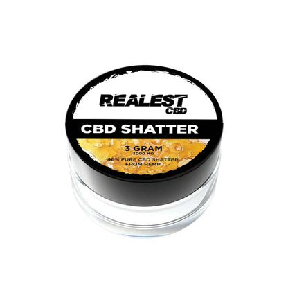 Realest CBD 3000mg Broad Spectrum CBD Shatter