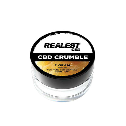 Realest CBD 2000mg 80% Broad Spectrum CBD Crumble