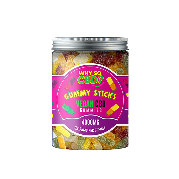 Why So CBD? 4000mg Broad Spectrum CBD Large Vegan Gummies - 11 Flavours