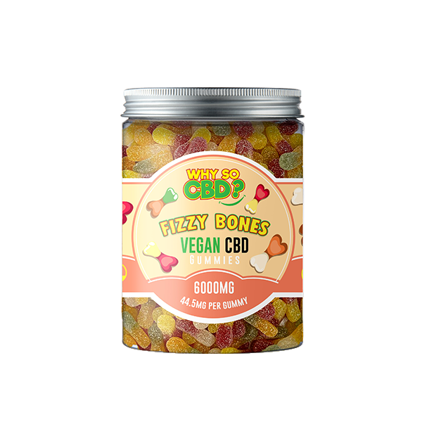 Why So CBD? 6000mg Broad Spectrum CBD Large Vegan Gummies - 11 Flavours