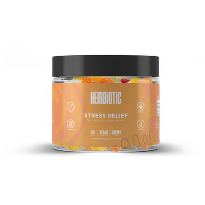 Hembiotic 500mg Functional CBD Gummy Bears - 100g