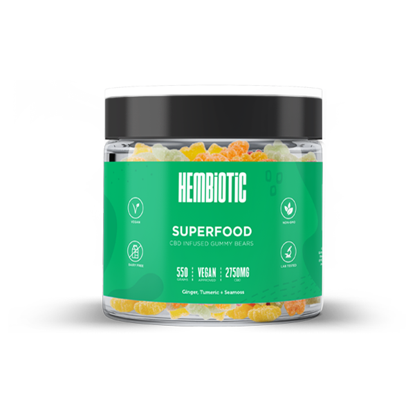 Hembiotic 2750mg Bulk Functional CBD Gummy Bears - 550g