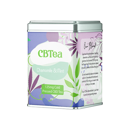 CBTea 125mg Cold Pressed Full Spectrum CBD Chamomile & Mint Tea - 50g